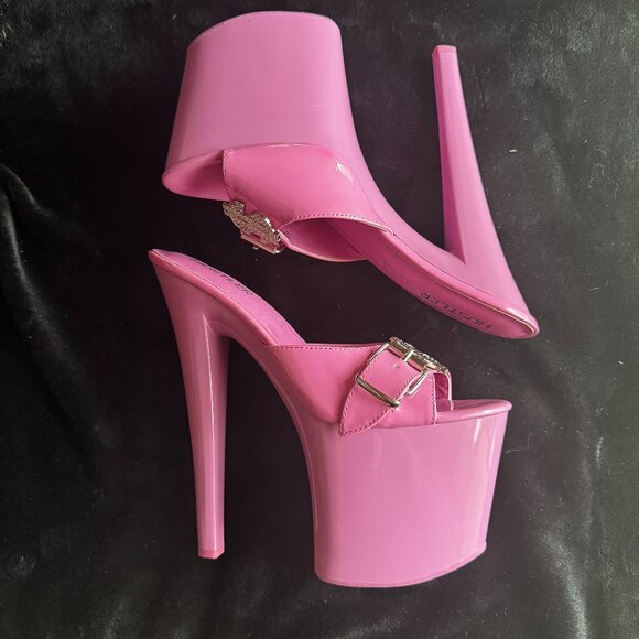 YRU Hustler Xtra Pink Barbie Platform Heels Size 9 - Picture 6 of 8